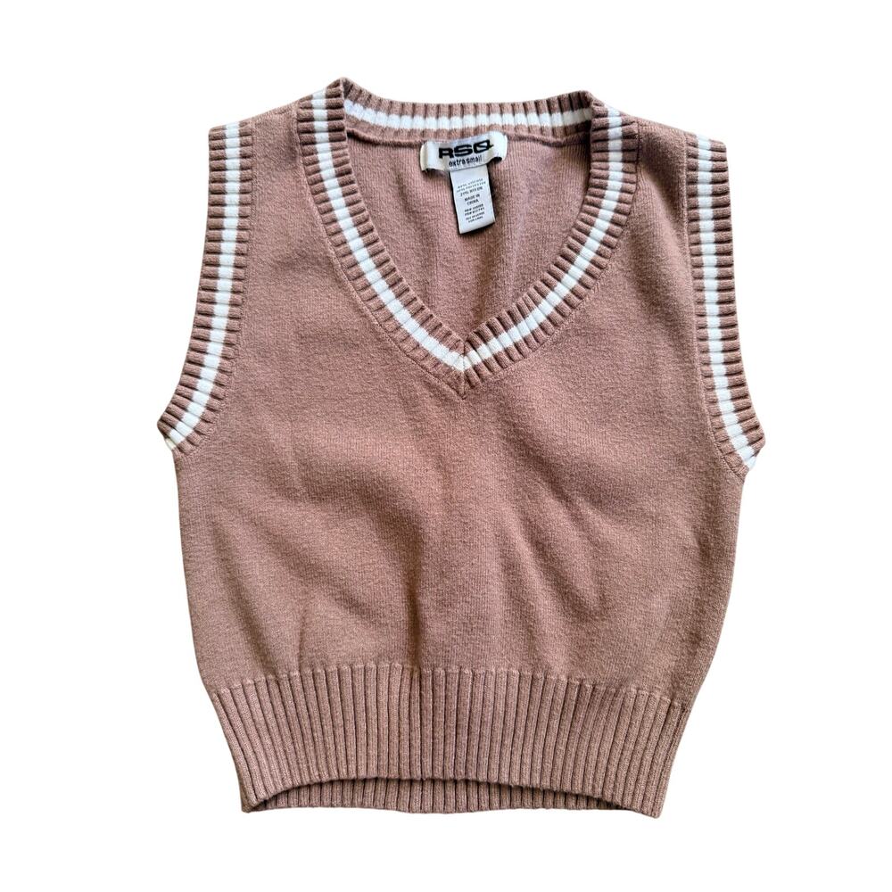 Stylish RSQ Sweater Vest by Tilly's - White Trim, XS